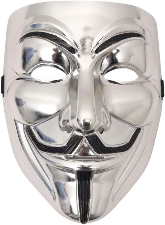 FAVELA Anonymous Face Mask - Hacker Face Mask for Boys | V for Vendetta Face | Guy Fawkes Mask | White Face Mask | Cosplay Mask | Birthday Mask for boys | Happier Mask (3-Vendetta-G/S/RG) - Image 3