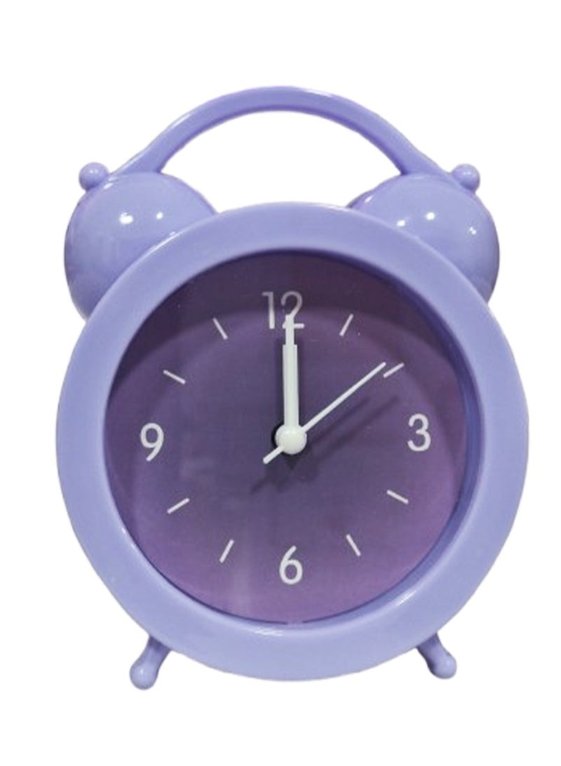 Classic alarm clock in elegant purple color and modern design - operated by one battery, equipped with an alarm that can be set and turned on or off easily, made of high-quality materials, it is an ideal choice for decorating your room or presenting it as an elegant and distinctive gift - Image 1