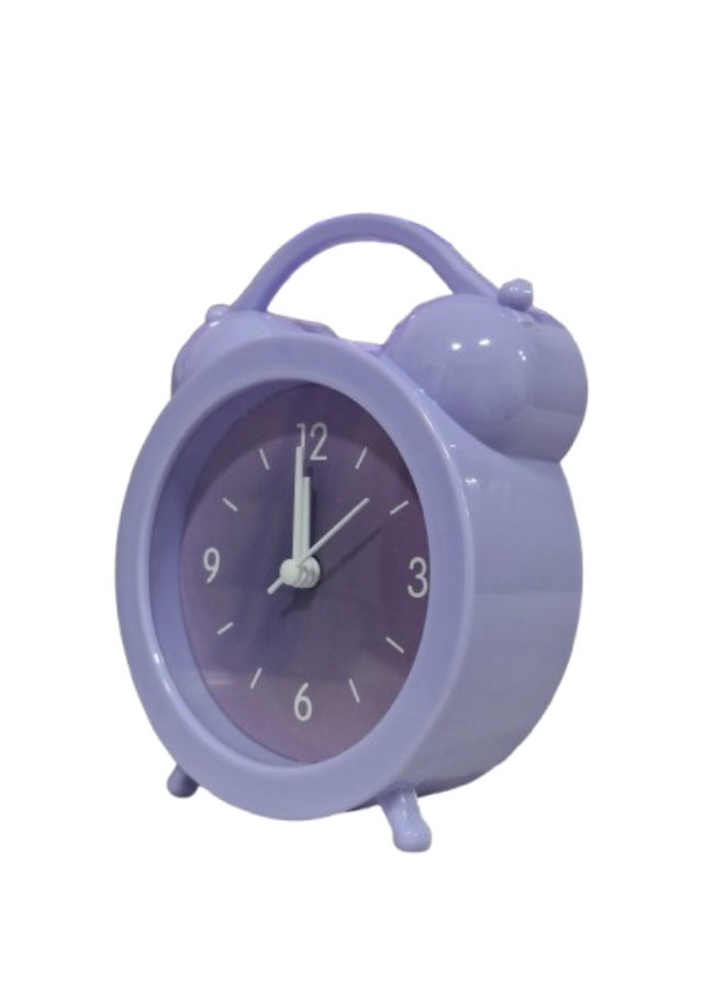 Classic alarm clock in elegant purple color and modern design - operated by one battery, equipped with an alarm that can be set and turned on or off easily, made of high-quality materials, it is an ideal choice for decorating your room or presenting it as an elegant and distinctive gift - Image 2