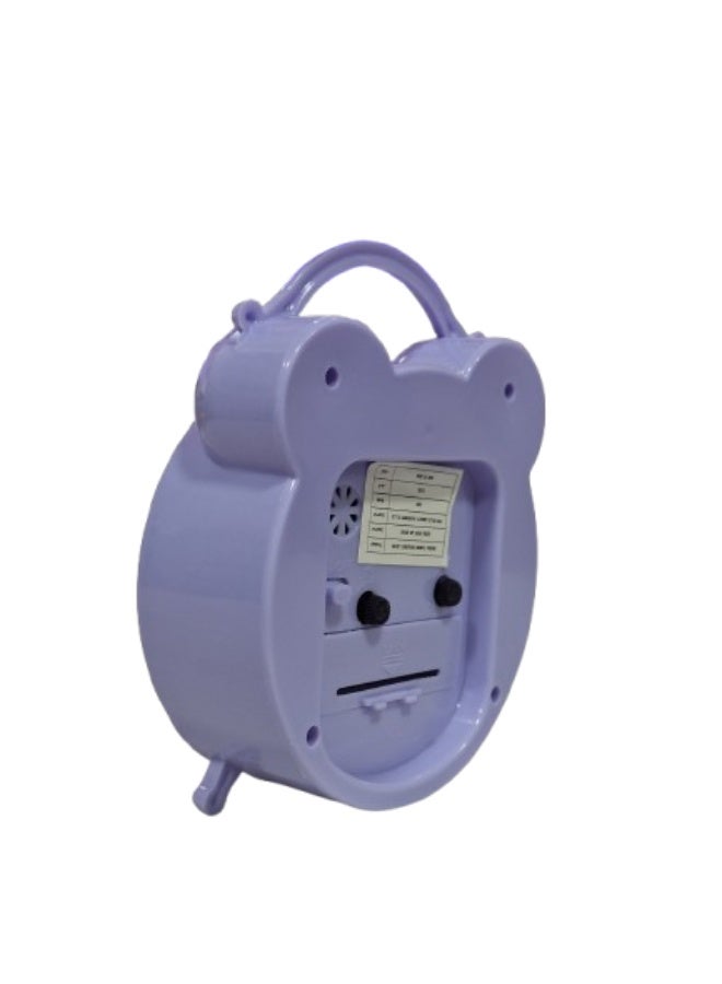 Classic alarm clock in elegant purple color and modern design - operated by one battery, equipped with an alarm that can be set and turned on or off easily, made of high-quality materials, it is an ideal choice for decorating your room or presenting it as an elegant and distinctive gift - Image 3