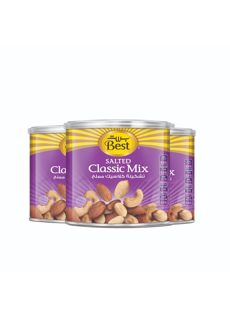 Best Salted Mixed Nuts & Peanuts Value Can Pack 3 x 110g - Image 1