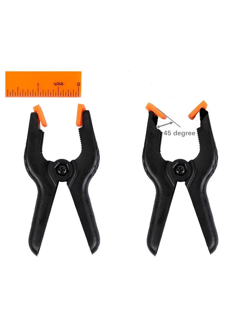 SYOSI - Small Spring Clamps, SYOSI 10 Packs of 3.5 Inch Plastic Professional Heavy Duty Clips for Crafts, Backdrop Stand, Photography, Home Improvement - Image 1