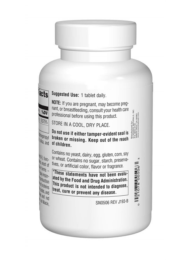 Source Naturals Niacinamide B-3, 1500 mg Dietary Supplement - 100 Tablets - Image 2