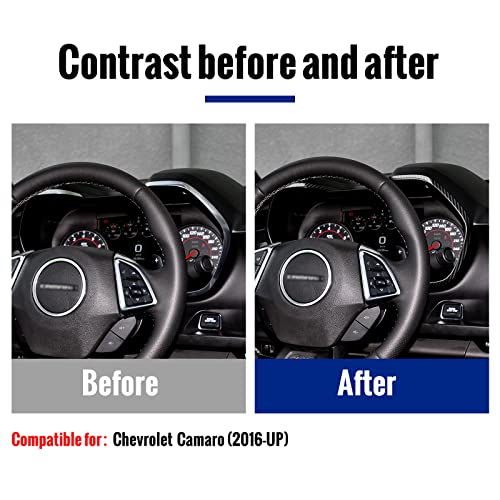 AIRSPEED for Camaro Speedometer Frame Sticker Frame Sticker Dashboard Center Tachometer Carbon Fiber Interior Trim Accessories Compatible with Chevrolet Camaro 2016-2021 (Black) - Image 3