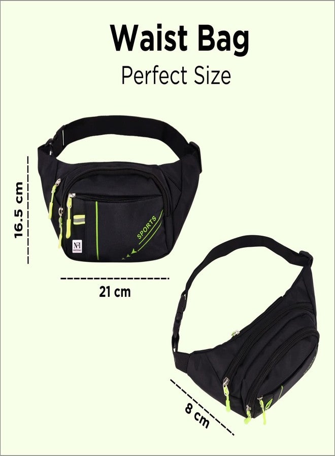 NFI essentials Waist Chest Bag for Men Women Belt Sling Pouch Crossbody Unisex Crossover Fanny Pack One Side Travel Hiking Zip Bag Multipurpose Adjustable Strap Shoulder Running Money Phone Bag - Image 4