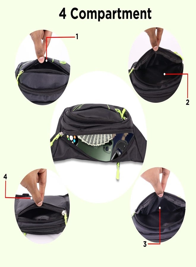 NFI essentials Waist Chest Bag for Men Women Belt Sling Pouch Crossbody Unisex Crossover Fanny Pack One Side Travel Hiking Zip Bag Multipurpose Adjustable Strap Shoulder Running Money Phone Bag - Image 2