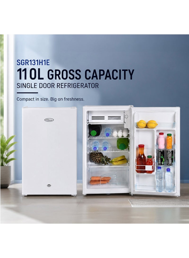 SUPER GENERAL 110 Liters Gross, 90 Liters Net Single Door Defrost Refrigerator, White - SGR131H1E SGR131H1E Silver White - Image 2
