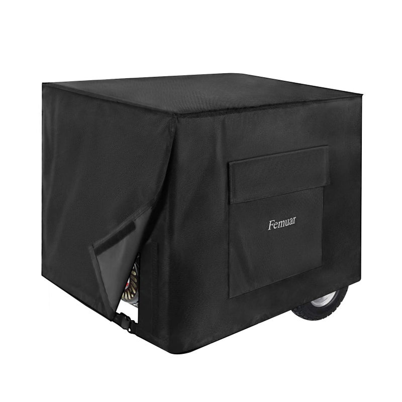 أغطية مولدات خارجية مقاومة للماء ثقيلة الوزن 600D أكسفورد غطاء مولد محمول عالمي لمولدات 5500-15000 واط 38x28x30 بوصة