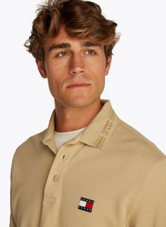 TOMMY JEANS Regular Fit Branded Neck Short Sleeve Polo  - Image 3