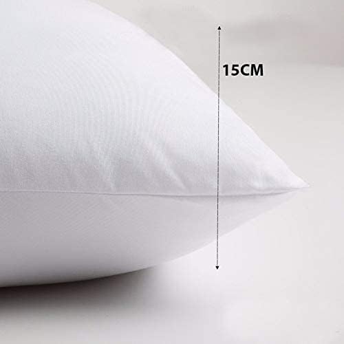 AVI Soft & Fluffy Micorfiber Filled Hotel Quality Premium Cushions Filler Set of 8, 18 x 18 Inch, Decorative Cushion for Sofa, Bed, Throw Pillow Insert, Office (White) - Image 3