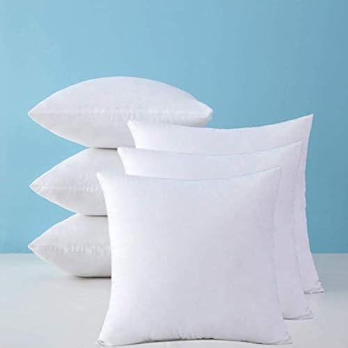 AVI Soft & Fluffy Micorfiber Filled Hotel Quality Premium Cushions Filler Set of 8, 18 x 18 Inch, Decorative Cushion for Sofa, Bed, Throw Pillow Insert, Office (White) - Image 1
