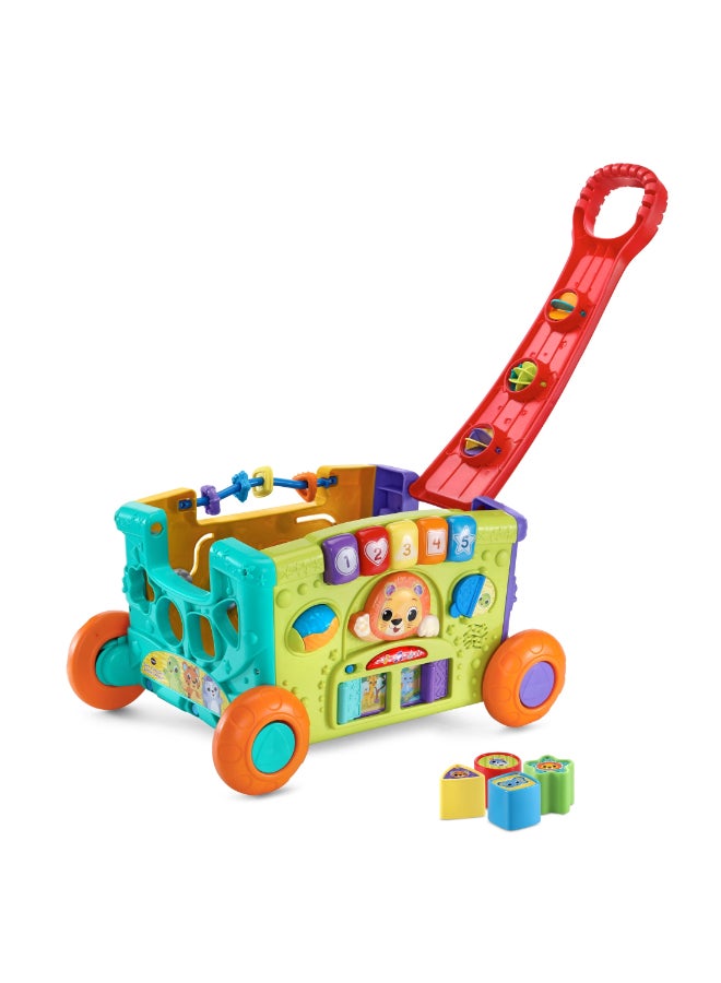 vtech Sort & Discover Activity Wagon Multicolour | Load up and get ready to roll with four sides of play including an activity panel | Suitable ages 12m + up - Image 4