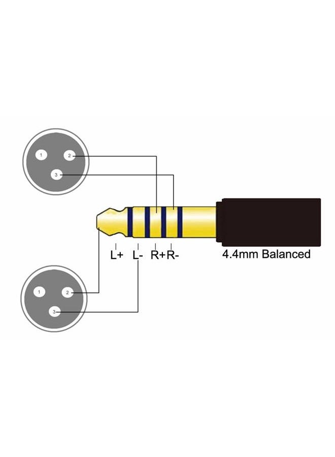 Youkamoo 4.4mm to Dual XLR Male Balanced Headphone Audio Adapter Cable 1 FT, 4.4mm to XLR Balanced Adapter Cable - Image 2
