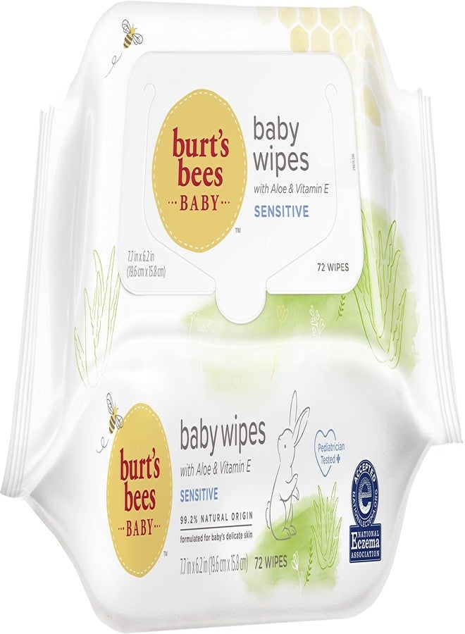 Burt's Bees Baby Chlorine-Free Wipes, 72 Count (Pack of 1) - Packaging May Vary - Image 2