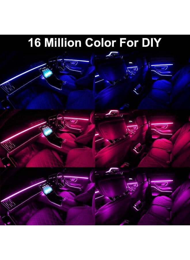 Interior Car LED Strip Lights, Multicolor Neon Wire Car Lighting Ambient Lighting Kit, USB Fiber Optics Light Accessories for Car Center Console & Dashboard Decorations - Image 5