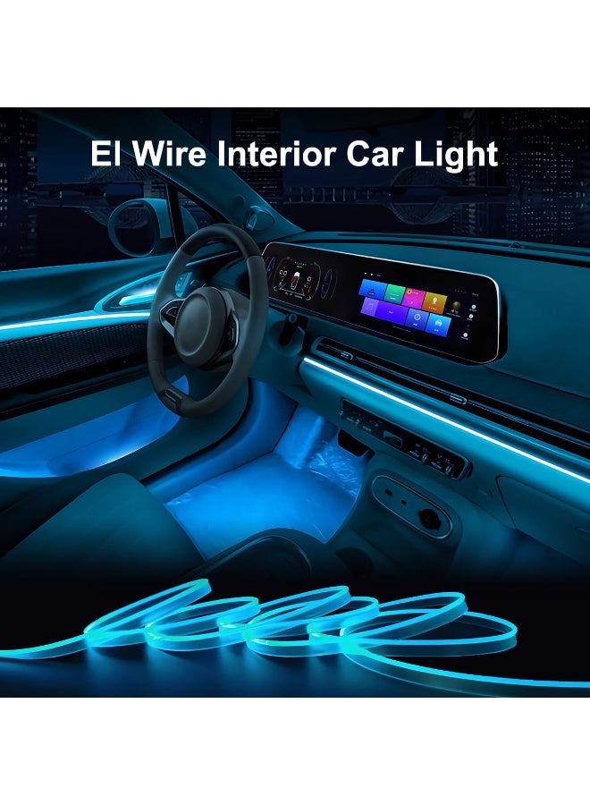 Interior Car LED Strip Lights, Multicolor Neon Wire Car Lighting Ambient Lighting Kit, USB Fiber Optics Light Accessories for Car Center Console & Dashboard Decorations - Image 2