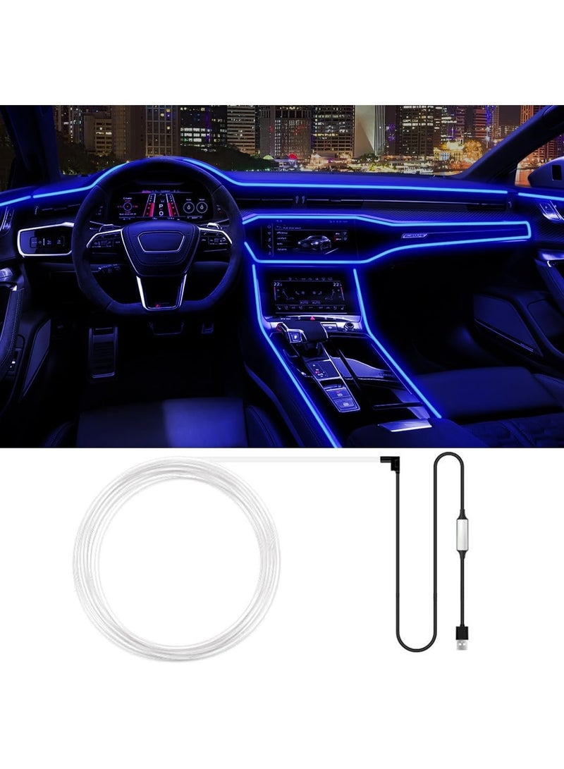 Interior Car LED Strip Lights, Multicolor Neon Wire Car Lighting Ambient Lighting Kit, USB Fiber Optics Light Accessories for Car Center Console & Dashboard Decorations - Image 1
