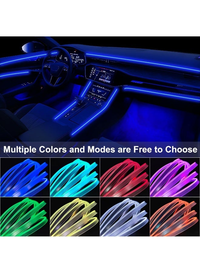 Interior Car LED Strip Lights, Multicolor Neon Wire Car Lighting Ambient Lighting Kit, USB Fiber Optics Light Accessories for Car Center Console & Dashboard Decorations - Image 3