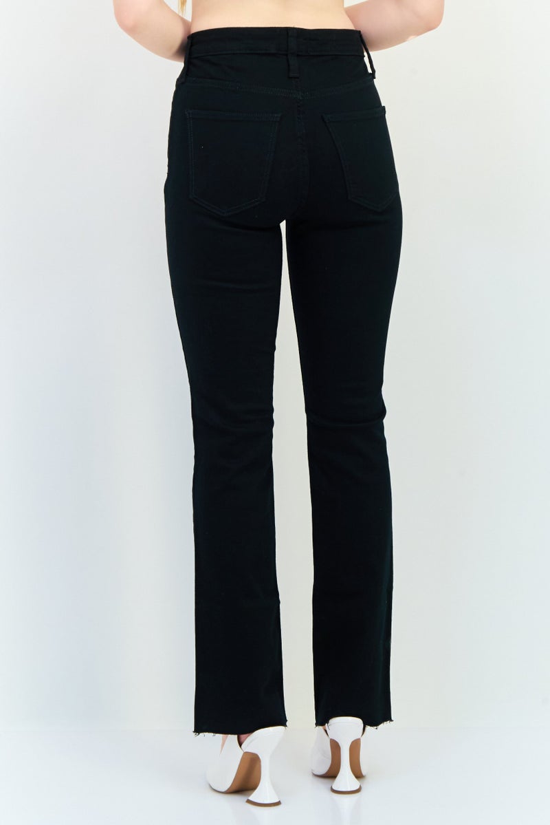 Universal Thread جينز نسائي بقصة بوت كات ضيق قابل للتمدد، أسود - Image 3