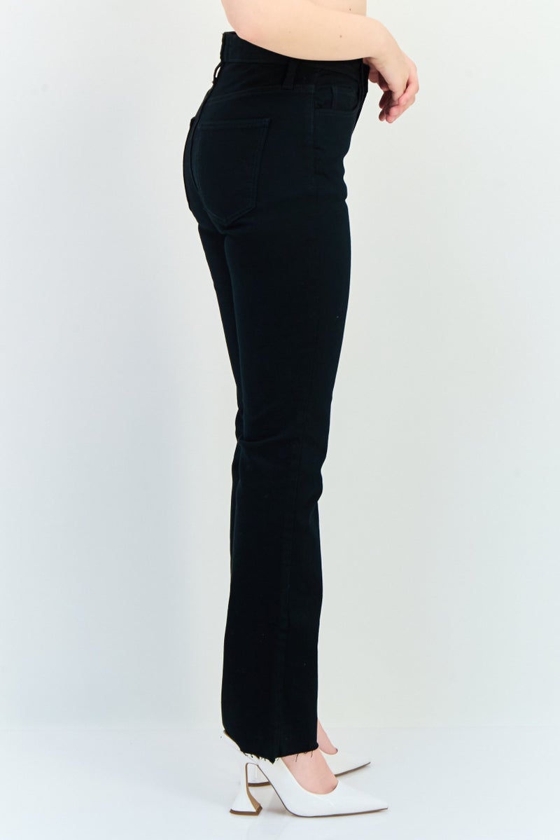 Universal Thread Women Bootcut Fit Solid Stretchable Long Jeans, Black - Image 2