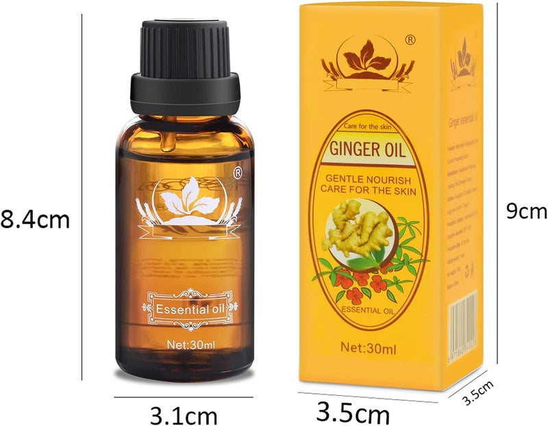 Ownest 3 Pack Ginger Massage Oil100 Pure Natural Lymphatic Drainage Ginger OilSPA Massage OilsRepelling Cold and Relaxing Active Oil30ml - Image 2