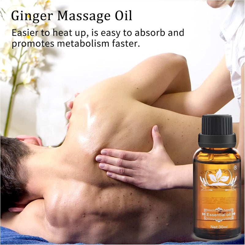 Ownest 3 Pack Ginger Massage Oil100 Pure Natural Lymphatic Drainage Ginger OilSPA Massage OilsRepelling Cold and Relaxing Active Oil30ml - Image 3