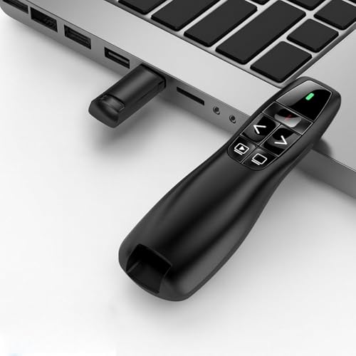 rts Wireless Laser Pointer Remote Controller Presenter for Presentation, with 2.4GHz USB Receiver Slide Changer, PPT Controller, Page Flip Buttons Pen, Power point, Keynote, Google Slides Prezi, IWORK - Image 1