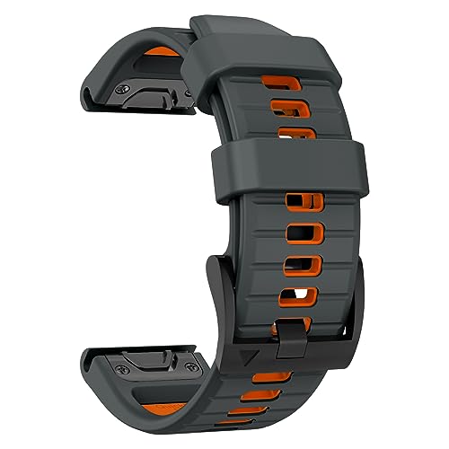 MYSNBKN Compatible with Fenix 7 Band,22mm Easy-fit Silicone Watch Strap Wristbands Replacement for Garmin Fenix 5/Fenix 5 Plus/Fenix 6/Fenix 6 Pro/Fenix 7 Pro/Forerunner 935/Forerunner945/Approach S60 - Image 1