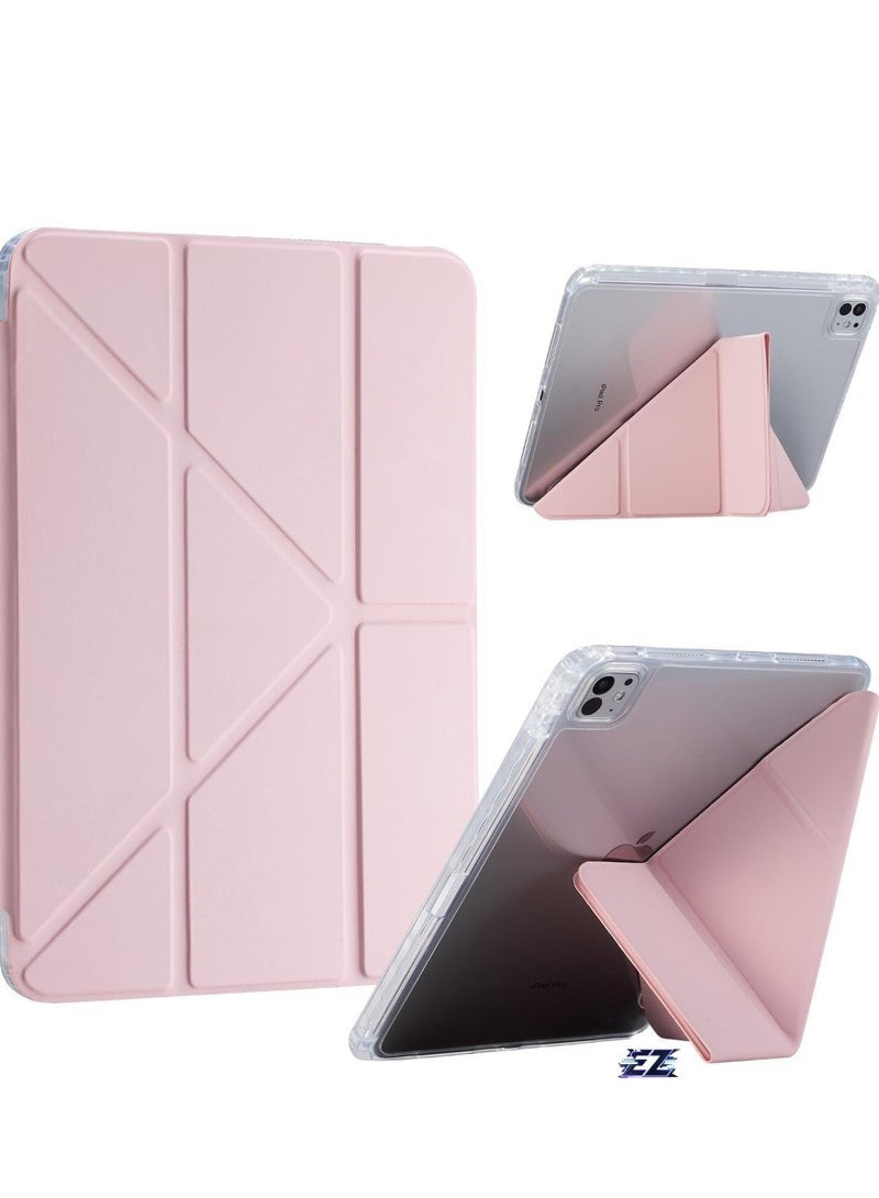 SmartGrist iPad Pro 11 Case 2024 (5th Generation, M4) – Pencil Holder, Adjustable Stand, Auto Sleep/Wake, Supports Apple Pencil Pro/USB-C, Slim Protective Case, Pink - Image 1