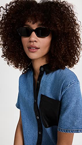 Le Specs Pilferer Sunglasses - Black, Rectangle, Women's, Contempory 90s Style - Image 3