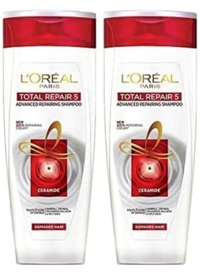 L'OREAL PARIS - شامبو إلفيف توتال ريبير 5، 400 مل، عبوة مزدوجة - Image 1