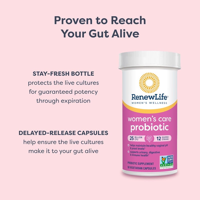 Renew Life Womens Probiotic Capsules Supports pH Balance for Women Vaginal Urinary Digestive and Immune Health L Rhamnosus GG Dairy Soy and GlutenFree 25 Billion CFU  30 Ct - Image 5