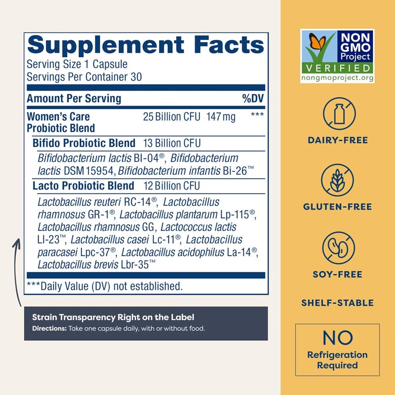 Renew Life Womens Probiotic Capsules Supports pH Balance for Women Vaginal Urinary Digestive and Immune Health L Rhamnosus GG Dairy Soy and GlutenFree 25 Billion CFU  30 Ct - Image 2