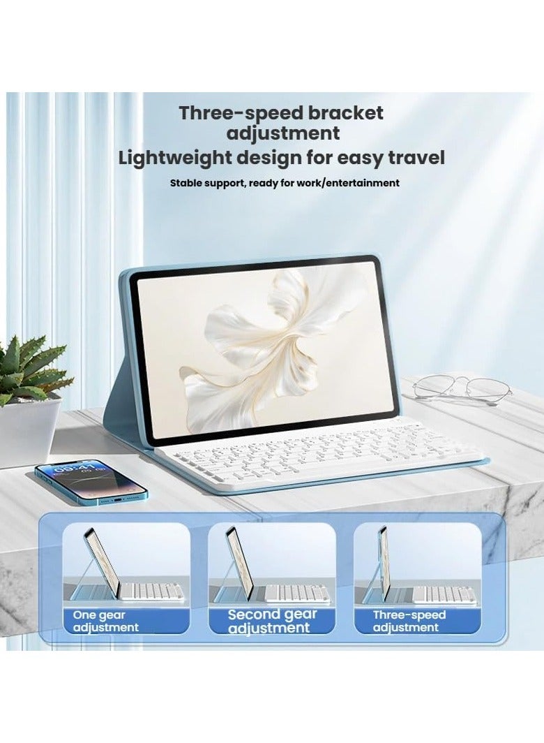 Arabic and English Keyboard Case Compatible with Honor Pad 10 12.1-inch (2025) with Multi-View Stand, Wireless Bluetooth Keyboard Case - Image 2