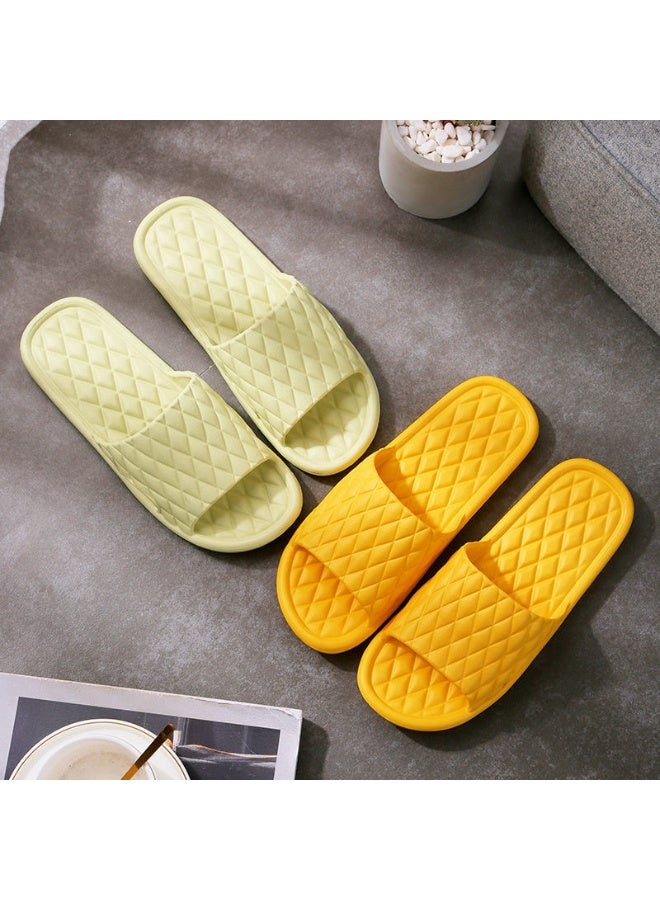 LBathroom Anti-slip Shower Indoor Soft Light Weight Flat Sandals Slippers for Indoor Outdoor ight green 38-39 - Image 2