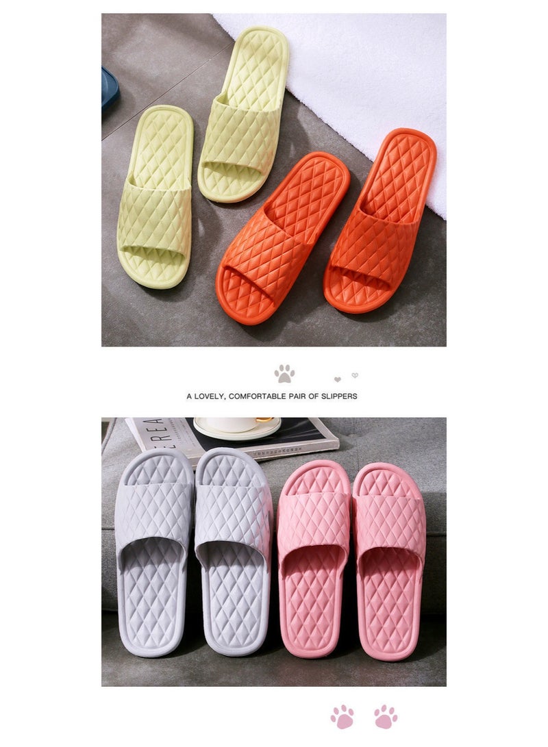 LBathroom Anti-slip Shower Indoor Soft Light Weight Flat Sandals Slippers for Indoor Outdoor ight green 38-39 - Image 3