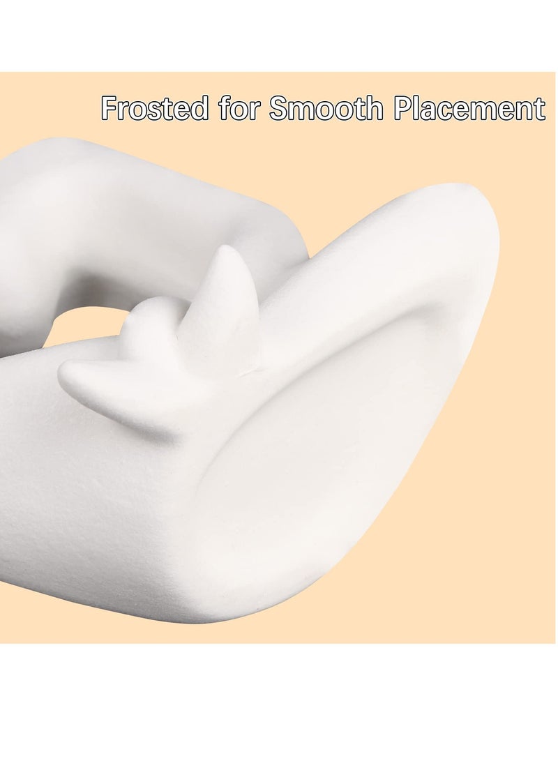 SYOSI مزهرية سيراميك بيضاء مزهرية زهور جافة مزهرية عشب البامباس فكرة هدية مناسبة للعديد من المشاهد مزهرية ديكور منزلي إنسانية ملحقات منزلي بسيط ديكور غرفة المعيشة المكتب لترتيبات الزهور - Image 3