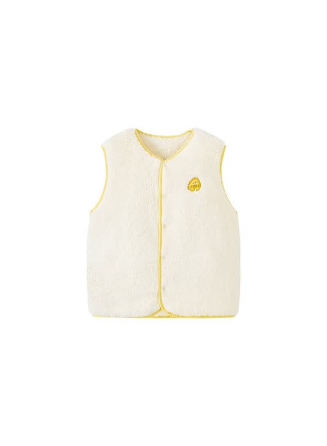 Minibala Antistatic Children's Warm Vest Uni Baby Autumn Winter Double-sided Coral Fleece Waistcoat - Image 2