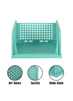 Kuber Industries Kuber Industries Pack of 3 Storage Organizer | Wardrobe Organizer For Clothes | Cloth Organizer | Foldable Shirt Stacker Box | Cloth Box for Almirah | Closet Storage Basket | Large | Pista Green  - Image 2