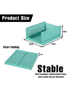 Kuber Industries Kuber Industries Pack of 3 Storage Organizer | Wardrobe Organizer For Clothes | Cloth Organizer | Foldable Shirt Stacker Box | Cloth Box for Almirah | Closet Storage Basket | Large | Pista Green  - Image 3