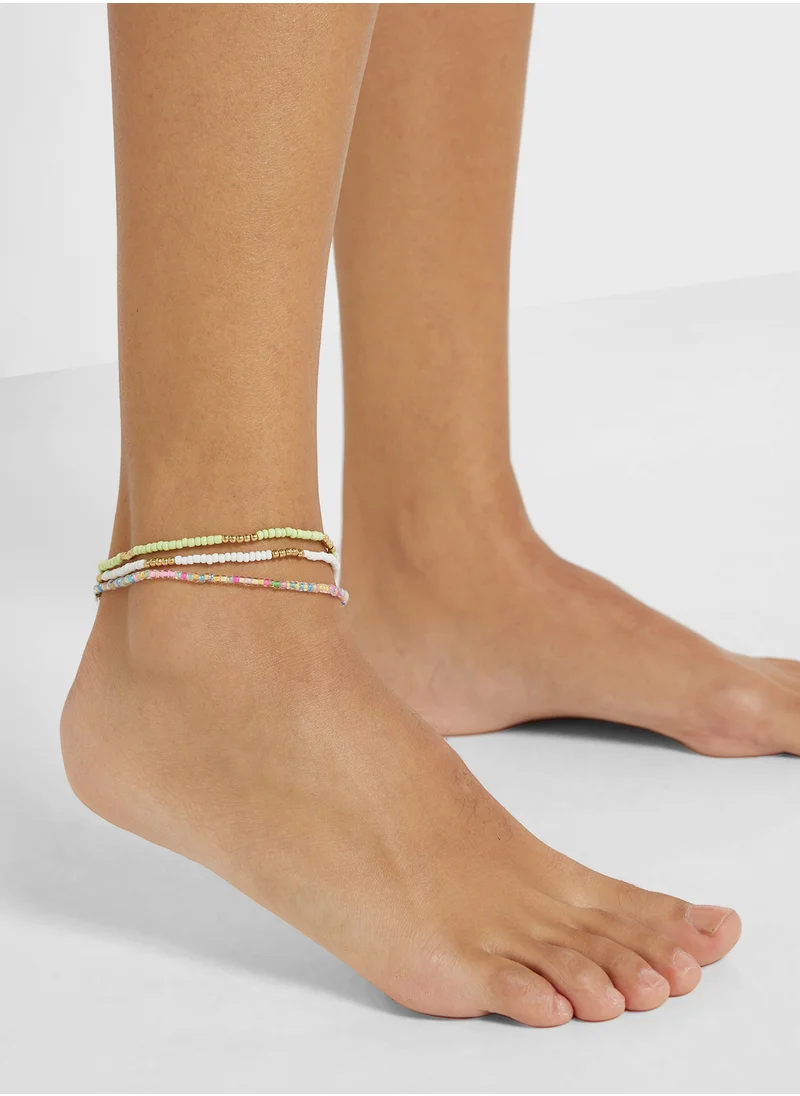 Ginger Beaded Anklet