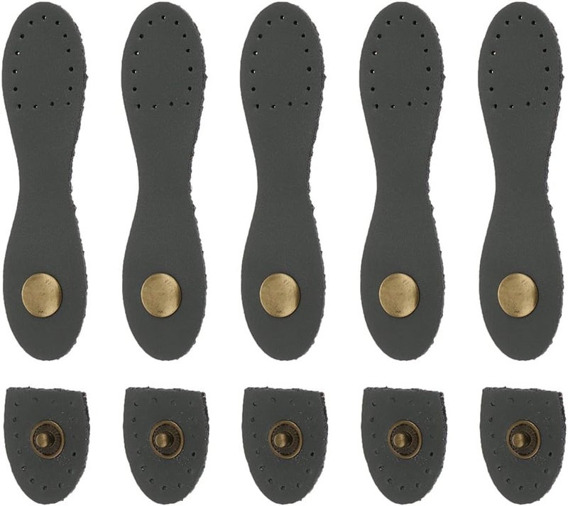 klarako 5 Set Magnetic Sp Buckles Bag Making Fastener Replacement Sewing Buttons Handbag Leather Craft - Grey - Image 1