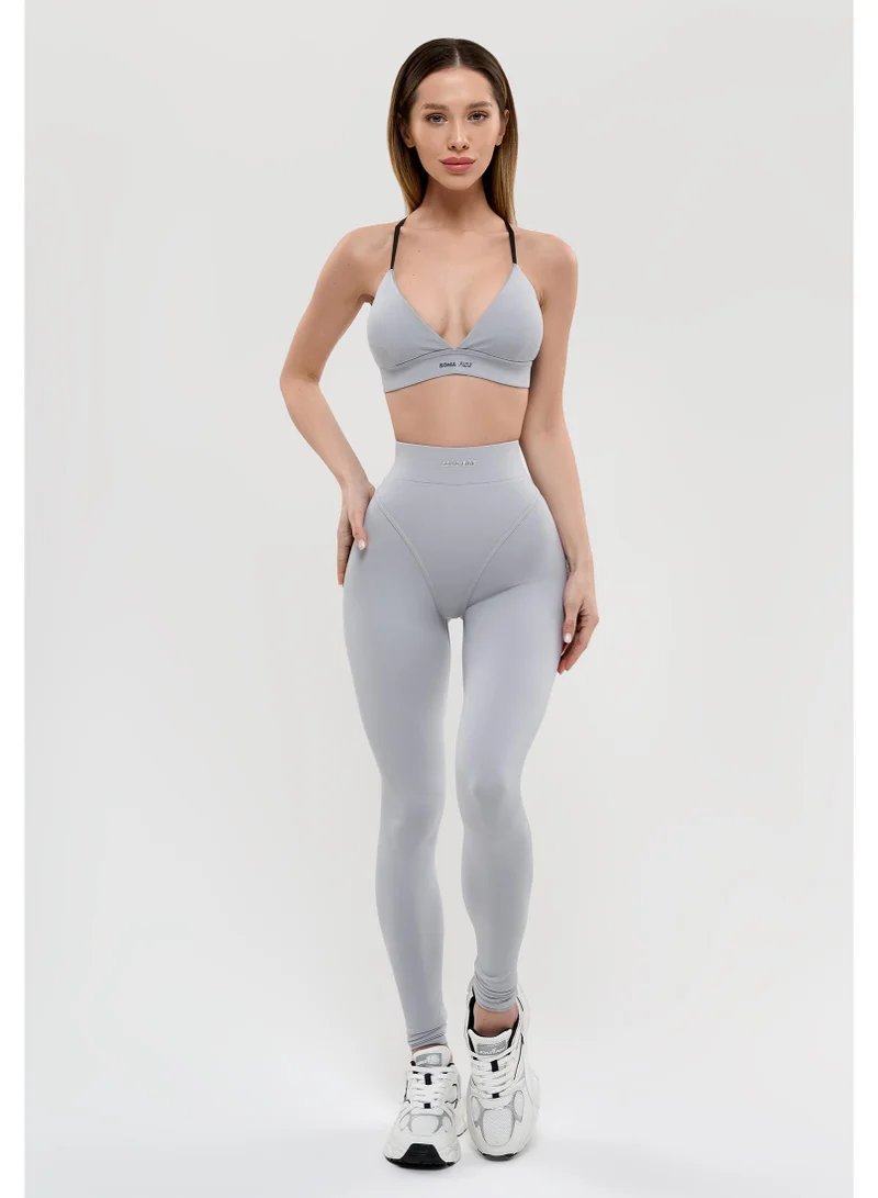 Bona Fide Magnetic Gray Magnetic High Waist Gym Leggings for Women for Women | Best Price UAE