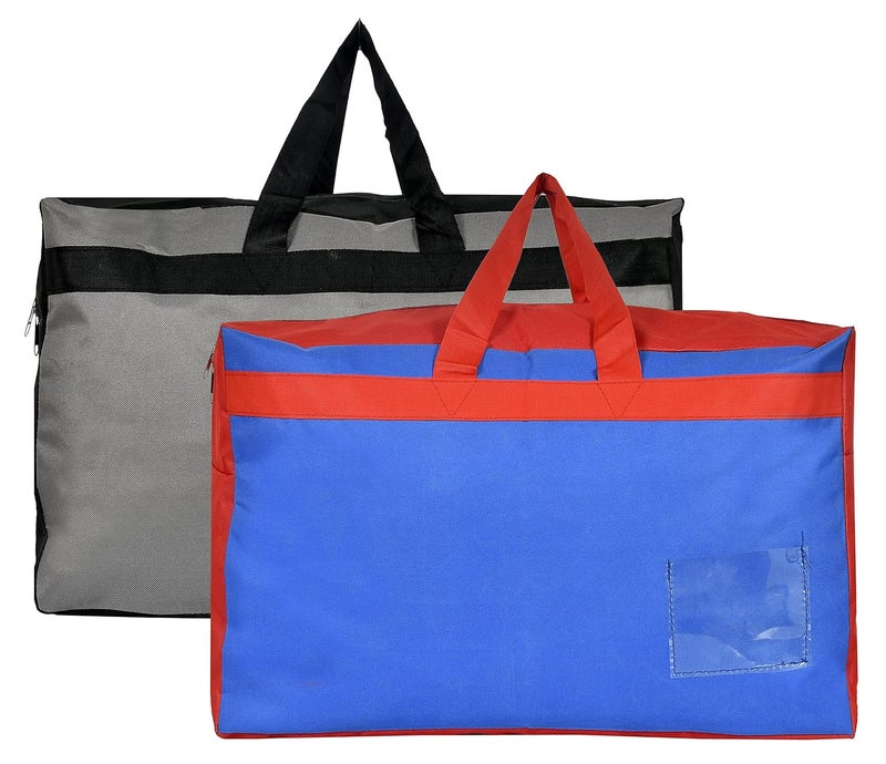 Kuber Industries Water Resistant Storage Bag Folding Organizer Bag Set of 2 Blue Grey Pack of 2 HS_37_KUBMART020502 - Image 1