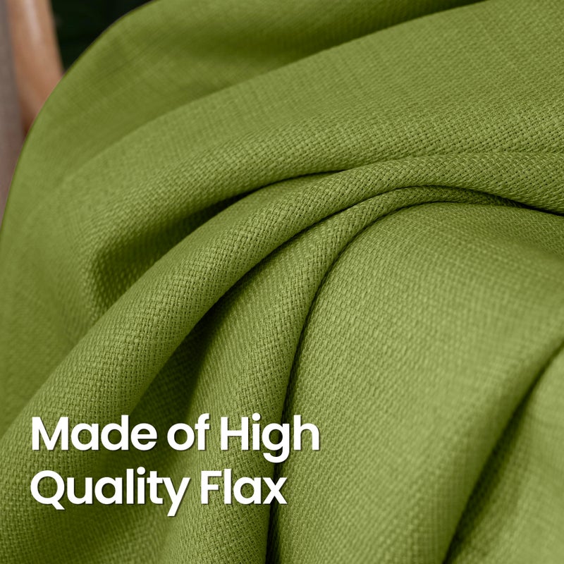 BGment بجلات فو ، ستائر الكتان 95 بوصة مجموعة طويلة من لوحين غرفة المعيشة الطويلة ستائر طويلة الخداع مصححة ضوء سميك تصفية الخصوص - Image 5