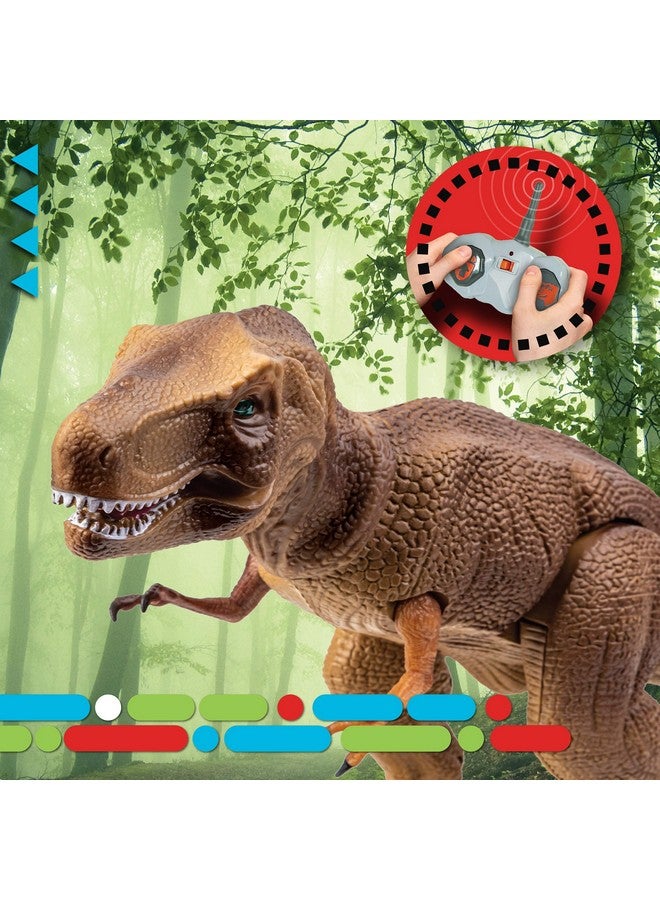 Discovery Kids Remote Control Rc T Rex Dinosaur Electronic Toy Action Figure Moving & Walking Robot W/Roaring Sounds & Chomping Mouth, Realistic Plastic Model, Boys & Girls 6 Years Old+  - Image 2