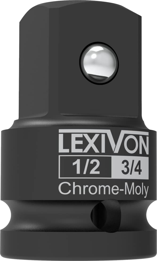 LEXIVON 1/2-Inch Impact Socket Adapter, 1/2" Female x 3/4" Male Increaser | Chrome-Molybdenum alloy steel = Fully Impact Rated (LX-401) - Image 1