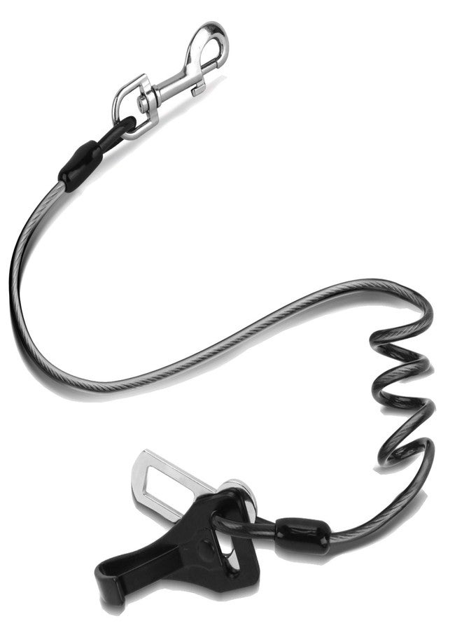 CHZUOBER Seat Belt for Car, Chew Proof Leash 2 in 1 Steel Cable With Elastic Bungee Buffer Dog Seatbelt Harness Latch Bar Attachment Heavy Duty for Medium Large Dogs Chewer - Image 1