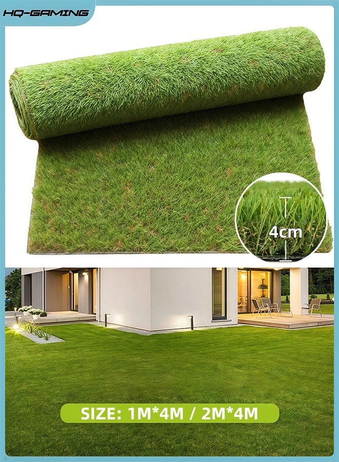 إتش كيو جيمنغ سجادة عشب صناعي واقعية للاستخدام الداخلي والخارجي، سجادة عشب صناعي للكلاب مع فتحات تصريف، عشب صناعي للحديقة والمناظر الطبيعية والشرفة والديكور - Image 1