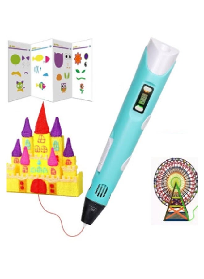 3D Printing Pen Paper Painting Graffiti Template for Kids DIY Gift Present PLA Doodle Arts Craft Drawing USB Set LCD V2 Education RBT Starter Kit - Image 1